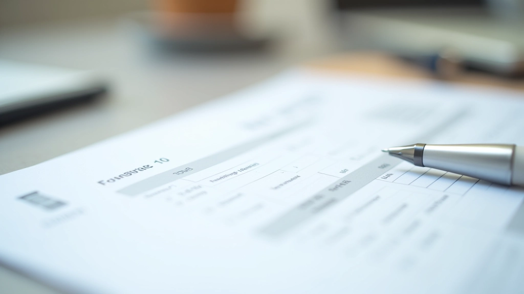 Rozprostřený papírový formulář s tužkou a poznámkami, detailní pohled na jednotlivé sekce